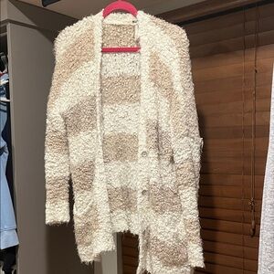 Free People Cozy Cream and Tan Women's Sweater